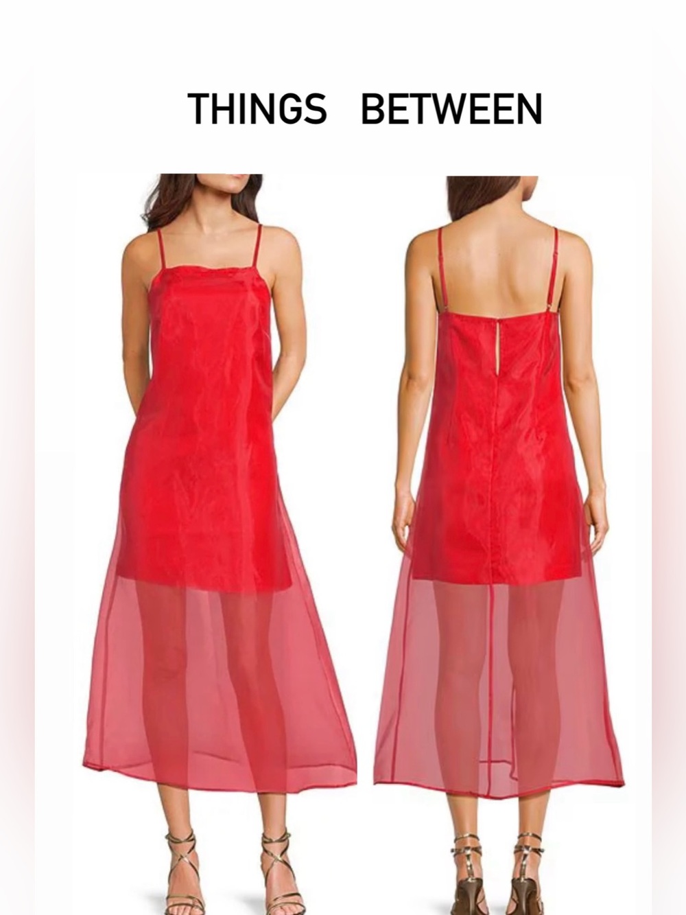 Things Between
Organza Midi Shift Dress Size S